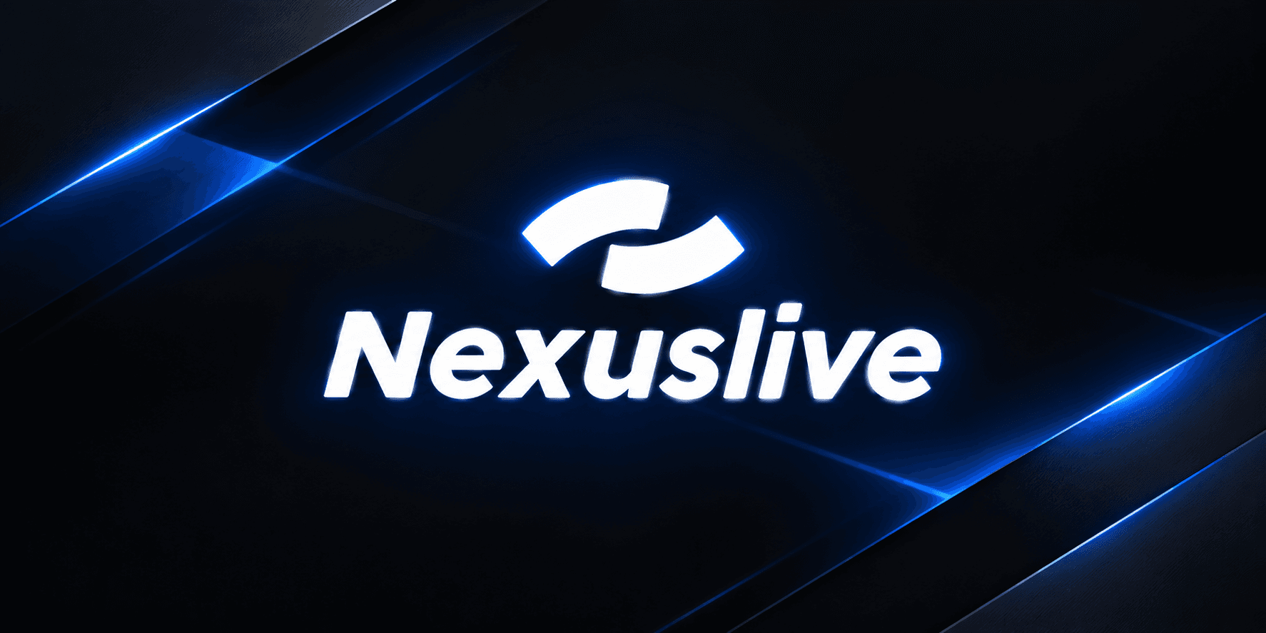 Nexuslive logo on a dark background with blue light accents