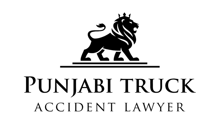 Logo of Punjabi Truck Accident Lawyer featuring a lion symbol representing strength, justice, and community support.