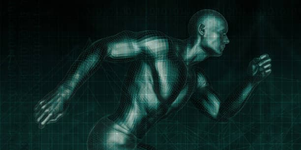 Business technology background with futuristic creative abstract