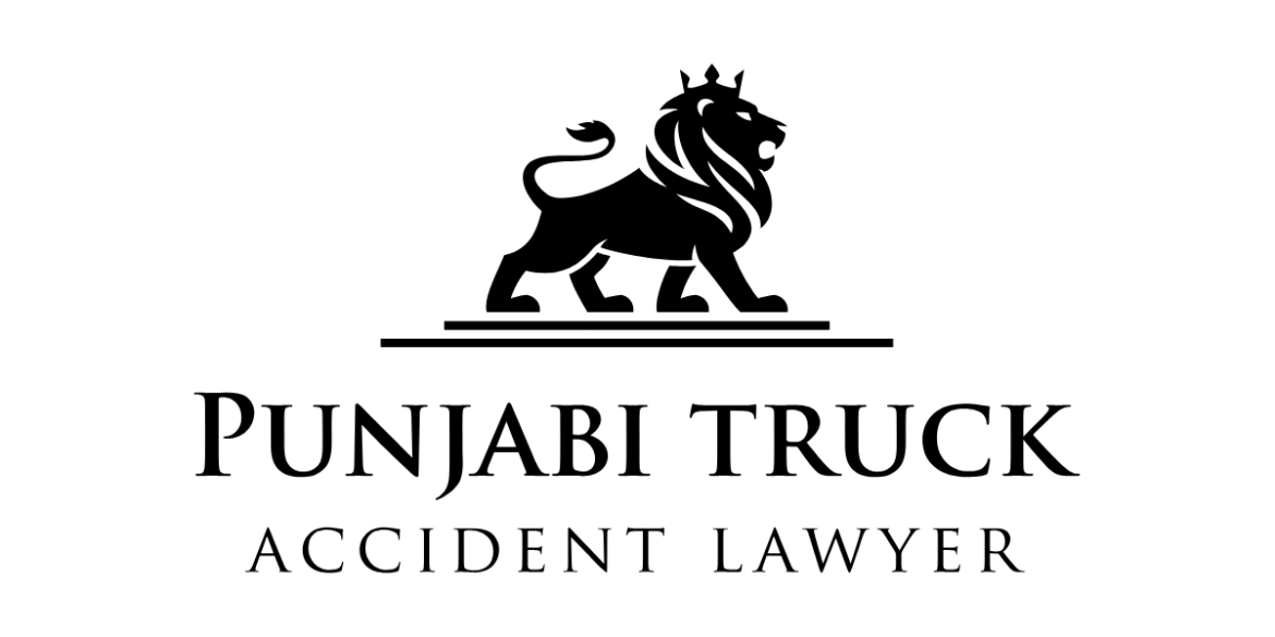 Logo of Punjabi Truck Accident Lawyer featuring a lion symbol representing strength, justice, and community support.